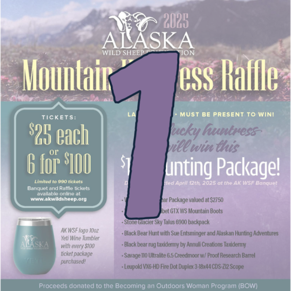 1 Mountain Huntress Raffle Ticket