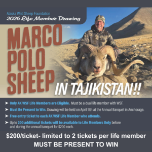Life Members Only- Marco Polo Sheep Hunt Ticket