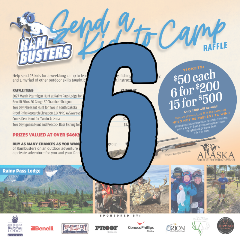 6 Rambusters Raffle Tickets