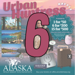 6 Urban Huntress Raffle Tickets